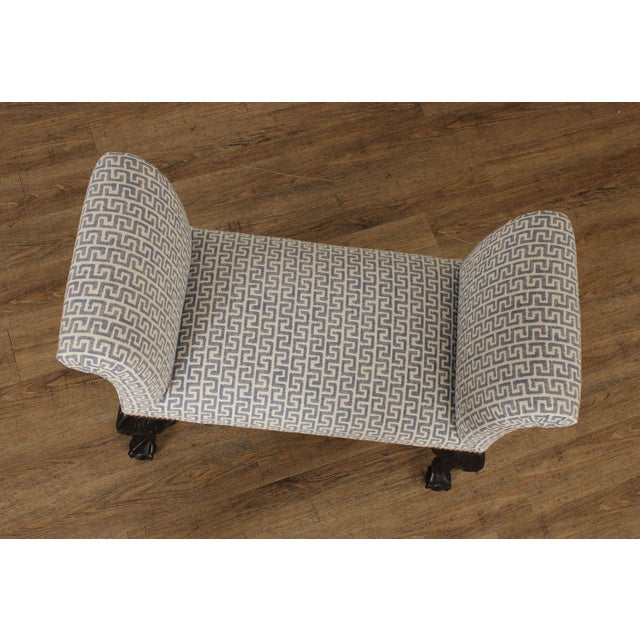 Chippendale Chippendale Style Ball and Claw Foot Window Seat For Sale - Image 3 of 12