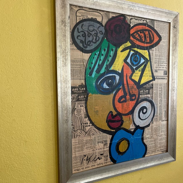 Abstract Late 20th Centur Abstract Portrait Painting by Peter Robert Keil, For Sale - Image 3 of 13