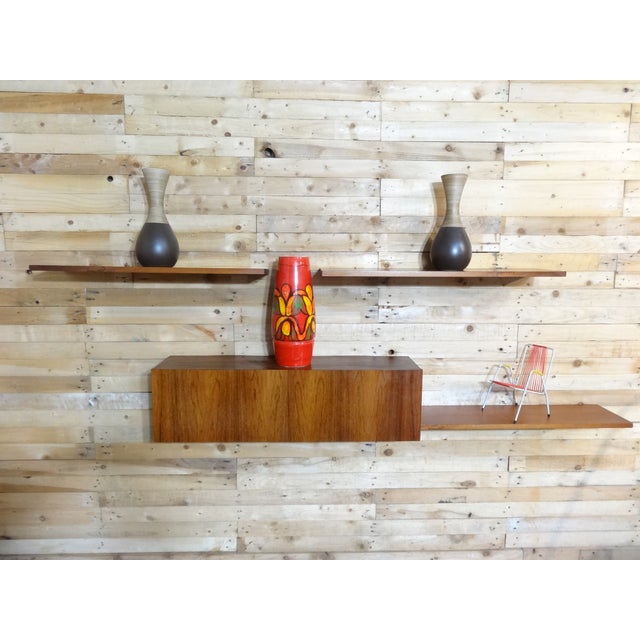 Mid-Century Modern Rosewood Wall System from Banz Bord, Set of 4 For Sale - Image 3 of 12