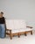 Cream Brutalist Oak Upholstered Sofa, Antique, Belgium, Circa 1970 For Sale - Image 8 of 16