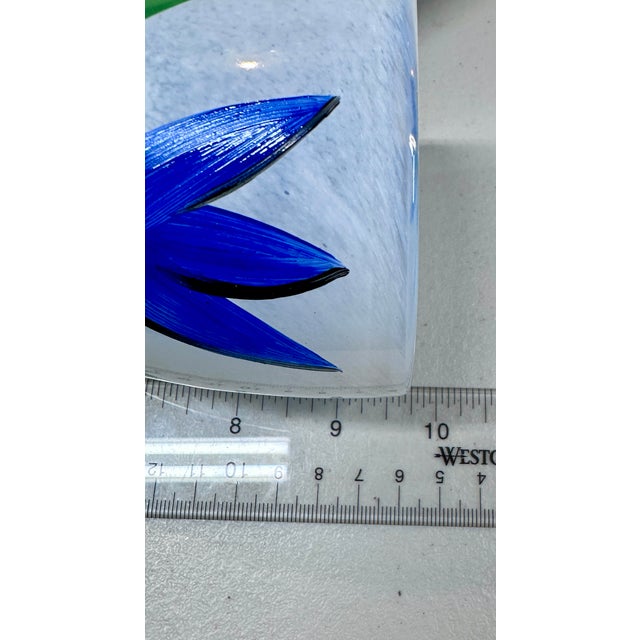 Late 20th Century Kosta Boda “Tulipa” Hand-Painted Art Glass Goblets by Ulrica Hydman-Vallien – Pair For Sale - Image 15 of 18