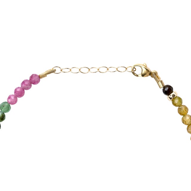 Birthstone October Rainbow Tourmaline Bracelet For Sale - Image 4 of 10