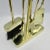 Brass C.1970's Post Modern Nancy Ruben,(Design) for Virginia Metalcrafter's(Mfr.)- "Minima" Polished Brass Fireplace Tools Set For Sale - Image 8 of 12