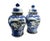 1980s Vintage Large Chinoiserie Blue and White Ginger Jars 22.5" H S/2 For Sale - Image 5 of 6