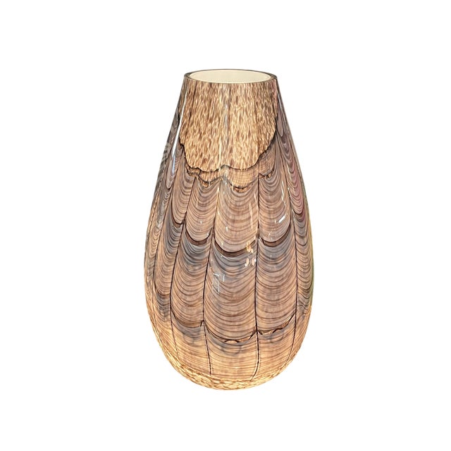 1970s Murano Vase Lamp in Multi-Textured Gray and Purple, 1970s For Sale - Image 5 of 7