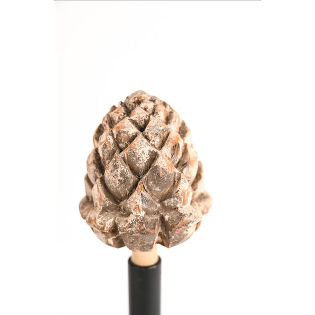 Antique Carved Wooden Architectural-Salvaged Artichoke Finials—A Pair For Sale In New York - Image 6 of 9