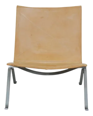 PK-22 Chair in Natural Leather by Poul Kjærholm, 1990s