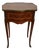 1910 Antique French Louis XV Walnut Satin Wood Inlay Nightstand Table France For Sale