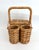 Vintage Wicker Wine Picnic Basket For Sale In Los Angeles - Image 6 of 9