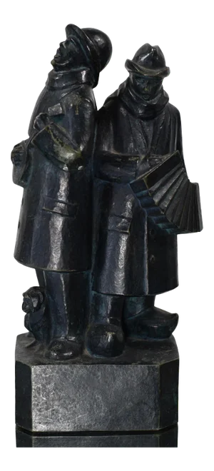 1920s Lucien Gilbert French Art Deco Bronze Musicians Sculpture