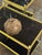 Pair of Jansen Manner Brass and Black Glass Tables For Sale - Image 9 of 10