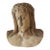 Vintage Wooden Hand Carved Jesus Face Sculpture For Sale