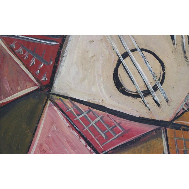 Postwar European Artist, The Vanguard Series Nr. XXVII Abstract Composition, 1950s-1970s, Oil on Board, Framed For Sale - Image 7 of 12