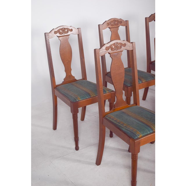 Wood Danish Rustic Oak Chairs, 1950s, Set of 8 For Sale - Image 7 of 12
