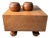Japanese Go Set in Keyaki Wood with Stones, 1950s, Set of 3 For Sale