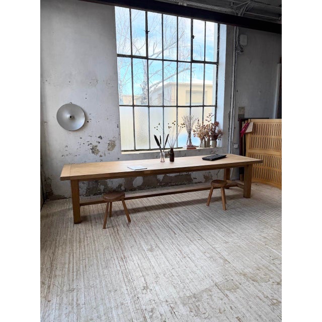 Oak Farmhouse Table, 1950s For Sale - Image 4 of 18