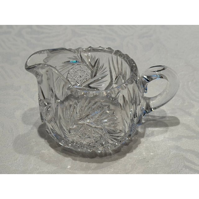 Late 19th Century American Brilliant Period Creamer and Sugar Set - 3 Pieces For Sale - Image 11 of 14
