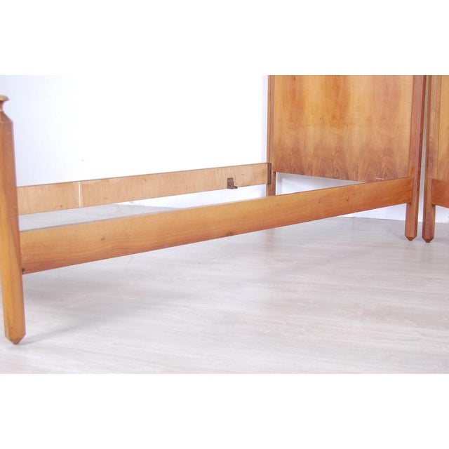 Couple Single Beds with Bedside Table, Set of 3 For Sale - Image 6 of 18