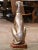 Vintage Italian Silvered Greyhound Dog Sculpture on Red Gilt Base For Sale - Image 9 of 11