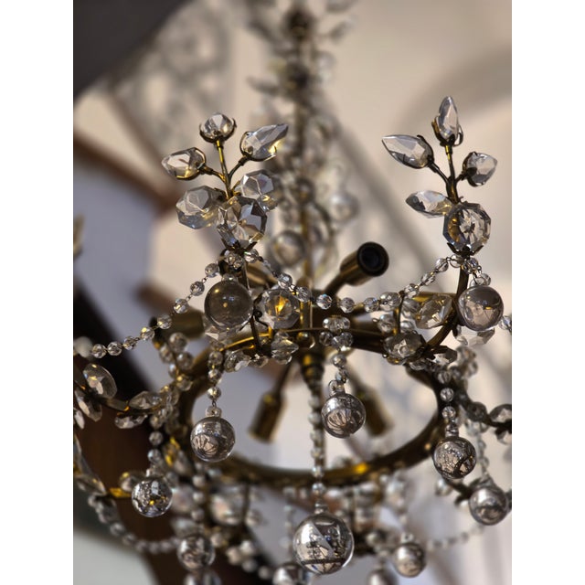Vintage Mid Century Modern Bagues Style Chandelier For Sale - Image 11 of 12