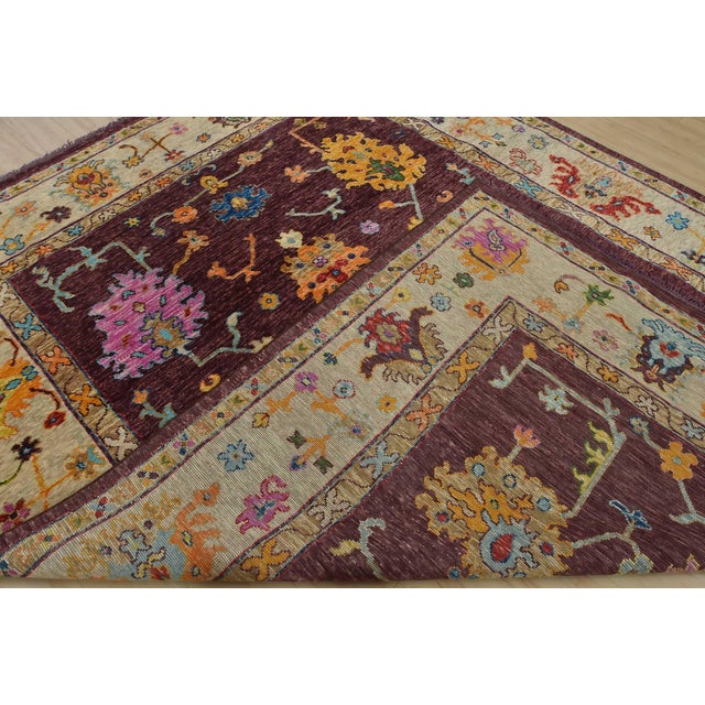 Anatolia Rug 8’11” X 11’6” Purple Wool Modern Hand-Knotted Oriental Carpet For Sale - Image 14 of 15