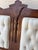 Antique Eastlake Style Settee / Couch / Loveseat on caster with white / cream upholstering in excellent condition. H: 39...