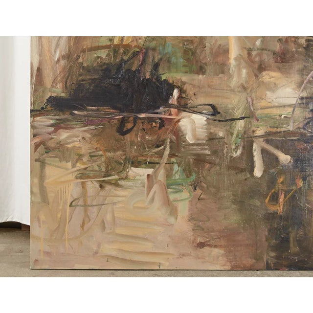 1990s Tom Lieber "Caldron" 1992 Large Abstract Painting For Sale - Image 5 of 13