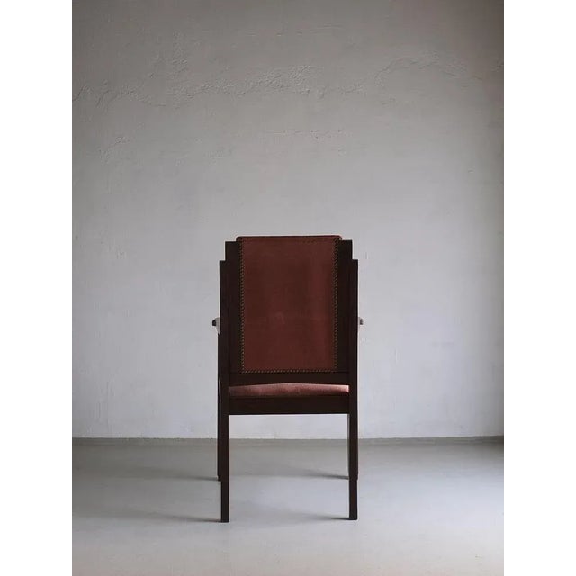 Amsterdam School Oak Armchairs, Netherlands, 1920s, Set of 2 For Sale - Image 4 of 12