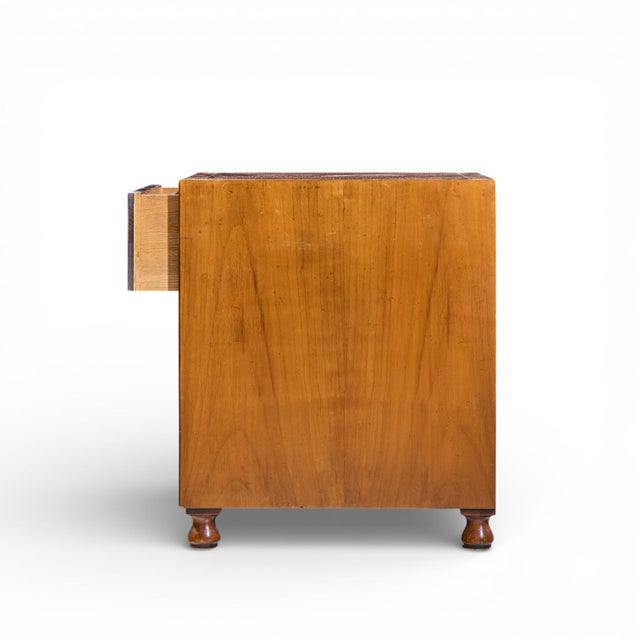 Late 20th Century Baker Cherry and Brass Campaign Nightstands - Pair For Sale - Image 5 of 12