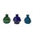 Rustic Contemporary Distressed Look Color Glass Small Bottle Vases- 3 Pieces For Sale - Image 3 of 5