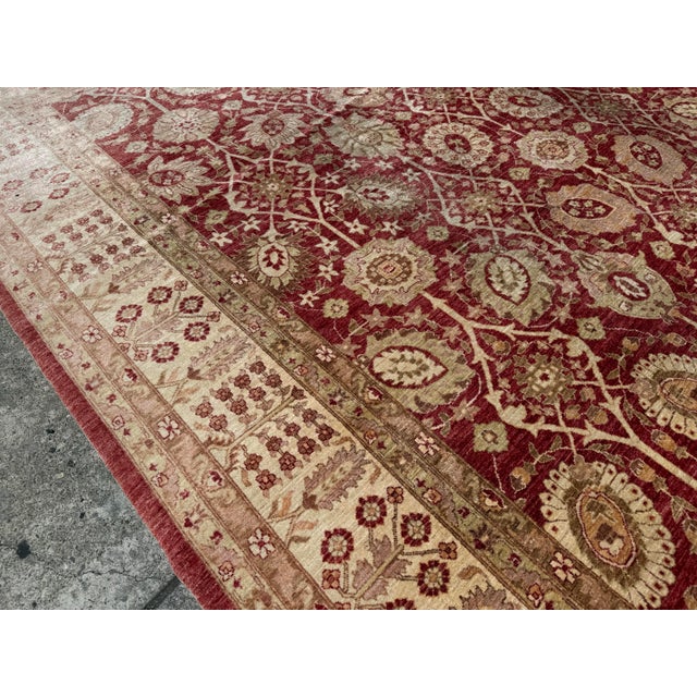 Late 20th Century 13ft × 17ft 10in Hand Knotted Afghani Wool Rug For Sale - Image 5 of 12