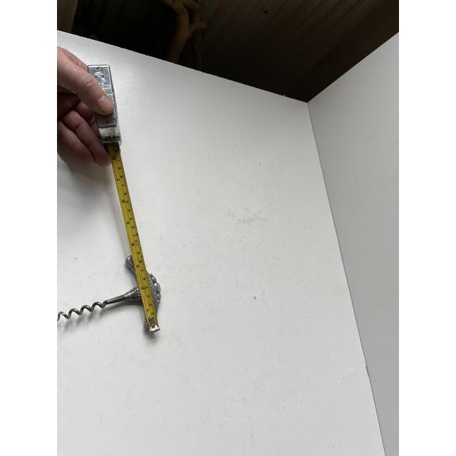 Antique Art Nouveau Corkscrew in Pewter and Steel, 1890s For Sale - Image 6 of 7