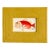 Original Hand-Painted Fish Painting in a Hand-Painted Folk Wooden Frame For Sale