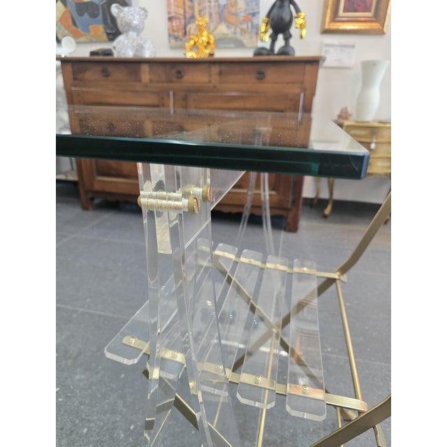 Les Invisibles de Marais Table and Chairs from Marais International, 1978, Set of 3 For Sale - Image 10 of 18