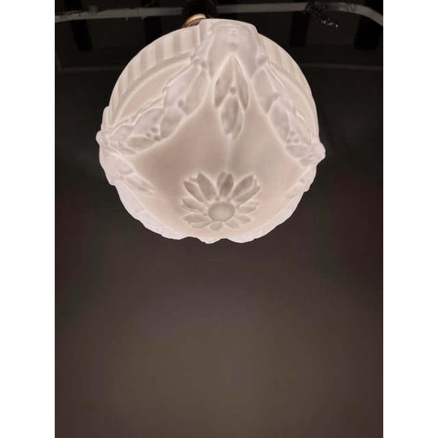 Metal Art Nouveau Ceiling Lamp, Spain, 1930s For Sale - Image 7 of 13