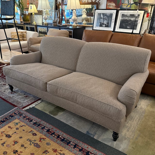 J. Fitzgerald English Traditional Rolled Arm Sofas on Casters, a Pair For Sale In San Francisco - Image 6 of 13