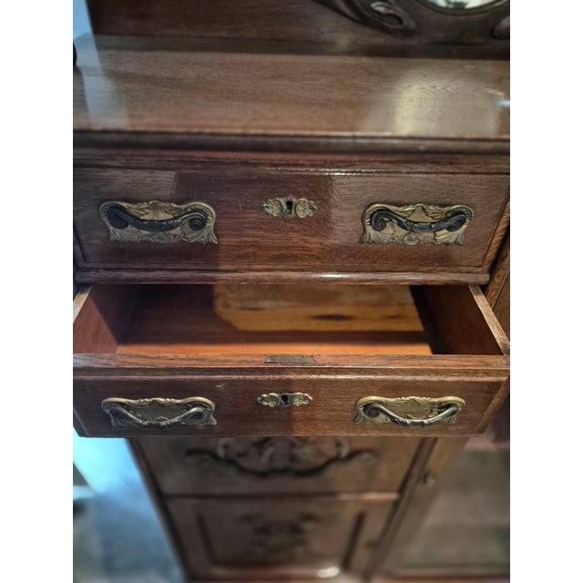Late 18th Century Victorian American Side-by-Side Display and Secretary Cabinet For Sale - Image 11 of 12