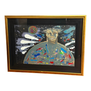 Orlando Agudelo-Botero Large Signed Enhanced Serigraph With Metallic Accents