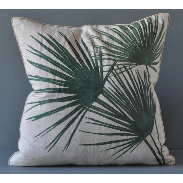 Contemporary Windmill Palm Cushion from GAIADIPAOLA For Sale - Image 3 of 3