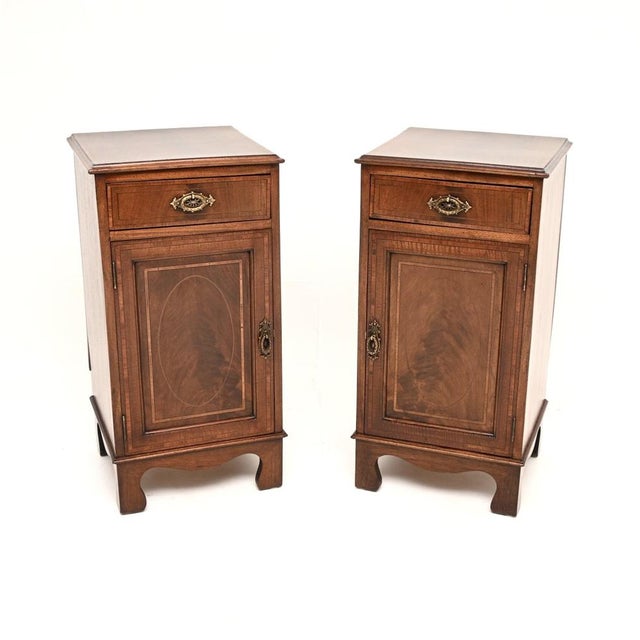 Antique Edwardian Bedside Tables, 1900, Set of 2 For Sale - Image 11 of 11