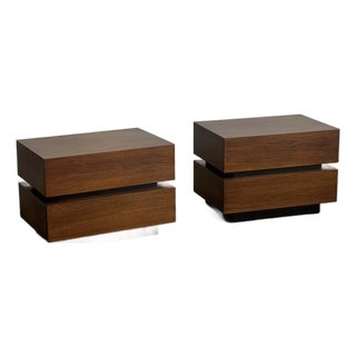 1990s Post Modern Stacked Nightstands - Pair For Sale