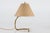 Mid-Century Modern Small Vintage Table Lamp in Brass with Punched-Paper Shade by Hans Bergström, Denmark, 1940s For Sale - Image 3 of 13