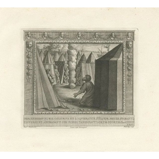 Pozzi, Religious Illustration Depicting Moses Descending from Mount Sinai, 1850, Print For Sale - Image 4 of 6