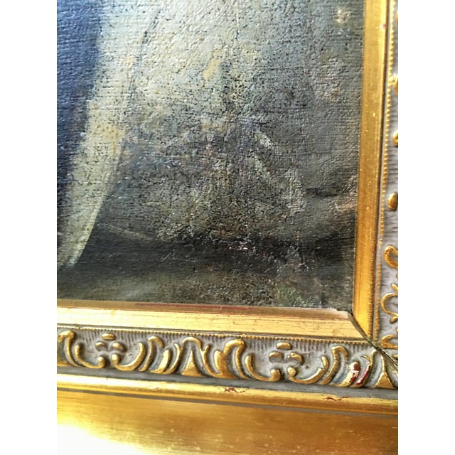 Wood Madonna and Child, Classical 19th Century Painting For Sale - Image 7 of 9