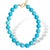 Contemporary Howlite Turquoise Big Ball Necklace, 17mm For Sale - Image 3 of 3
