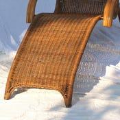 1980s Wicker Chaise Lounge with Rattan Arms For Sale - Image 4 of 6