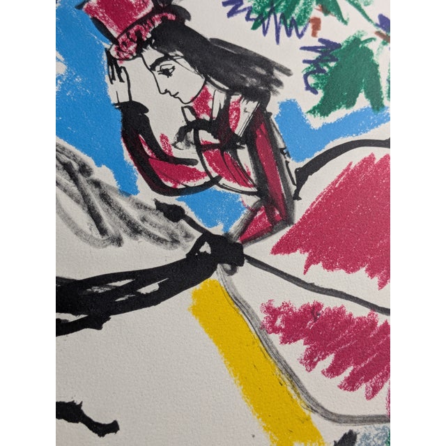 Pablo Picasso, The Knight Girl (Jacqueline Riding), 1961, Original Signed Lithographs in Color, Set of 2 For Sale - Image 12 of 16