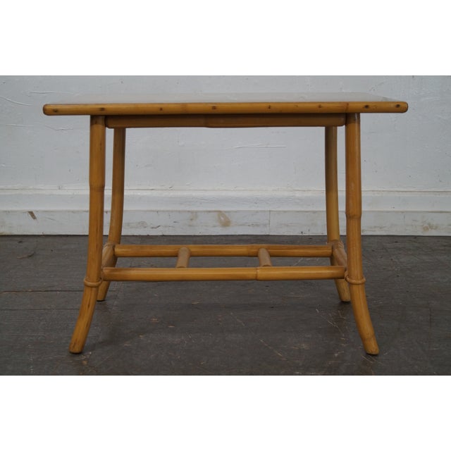 Vintage Vogue Rattan Side Table Chairish