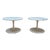 1960s Vintage Marble Top Low Saarinen Side Tables, a Pair For Sale