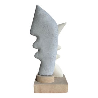 Twin Flames Sculpture in Chamotte Stoneware by Thalia Dalecky For Sale